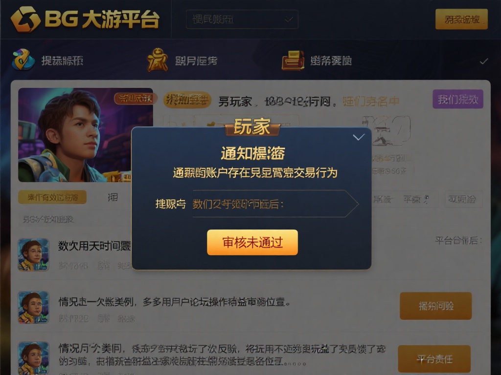 一个典型案例是某玩家在bg大游平台提现时被告知账户