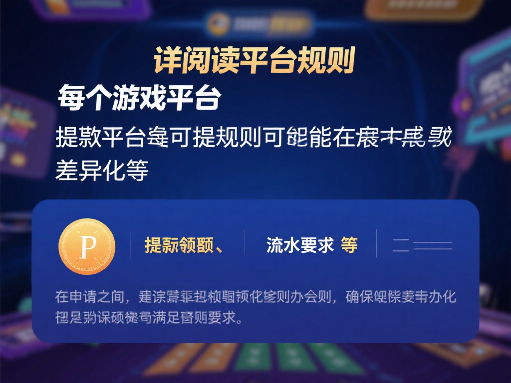 详读平台规则
每个游戏平台的提款规则可能存在差别